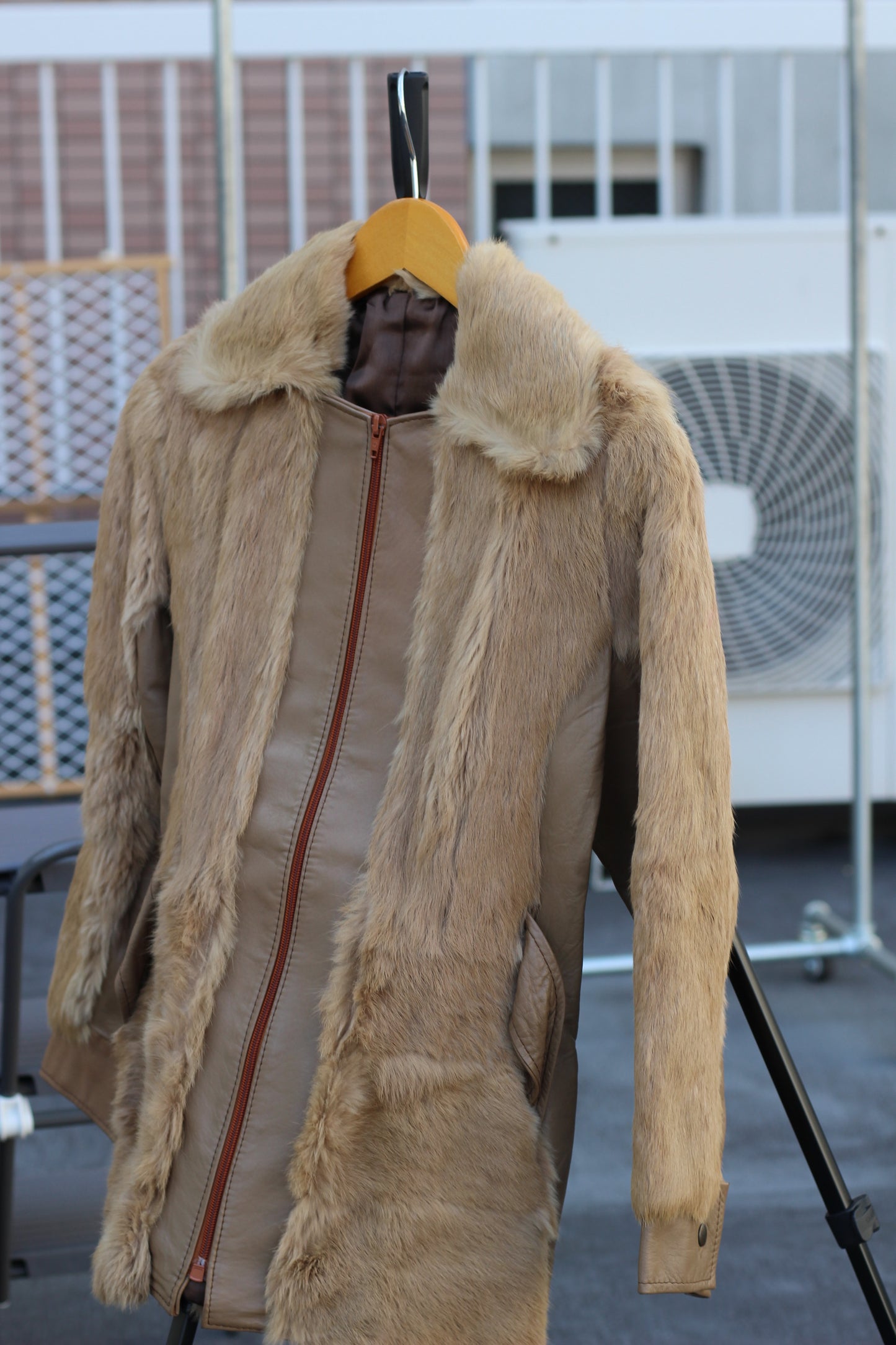 Vintage Leather Fur Jacket x3点