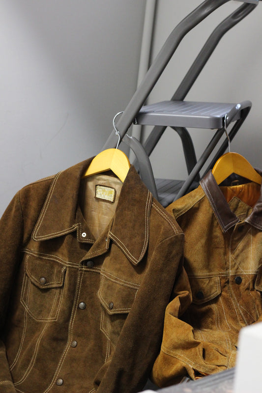 Vintage Denim Jacket Style Leather Jacket x3点