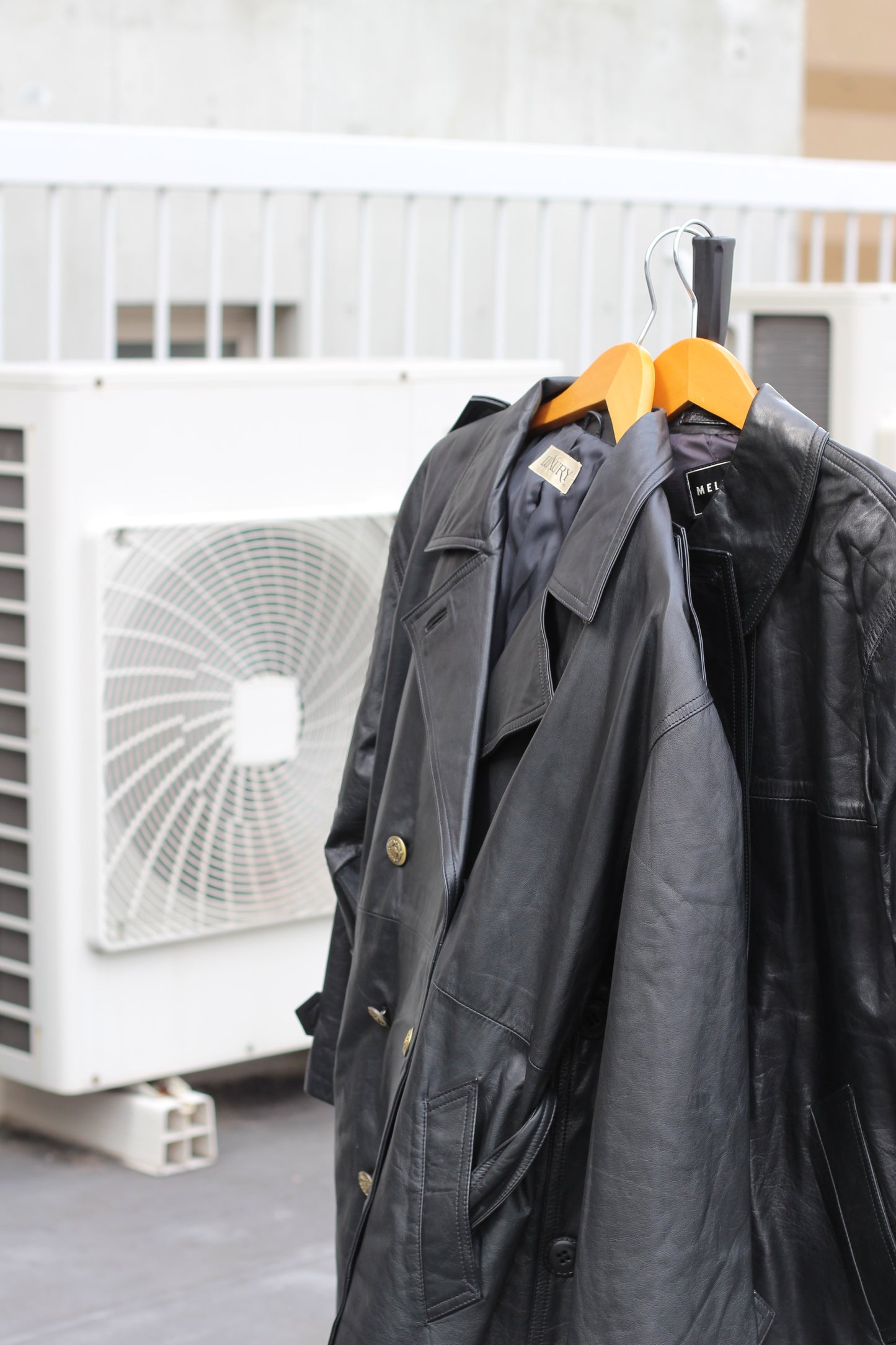 Women's Vintage Leather Coat x2点