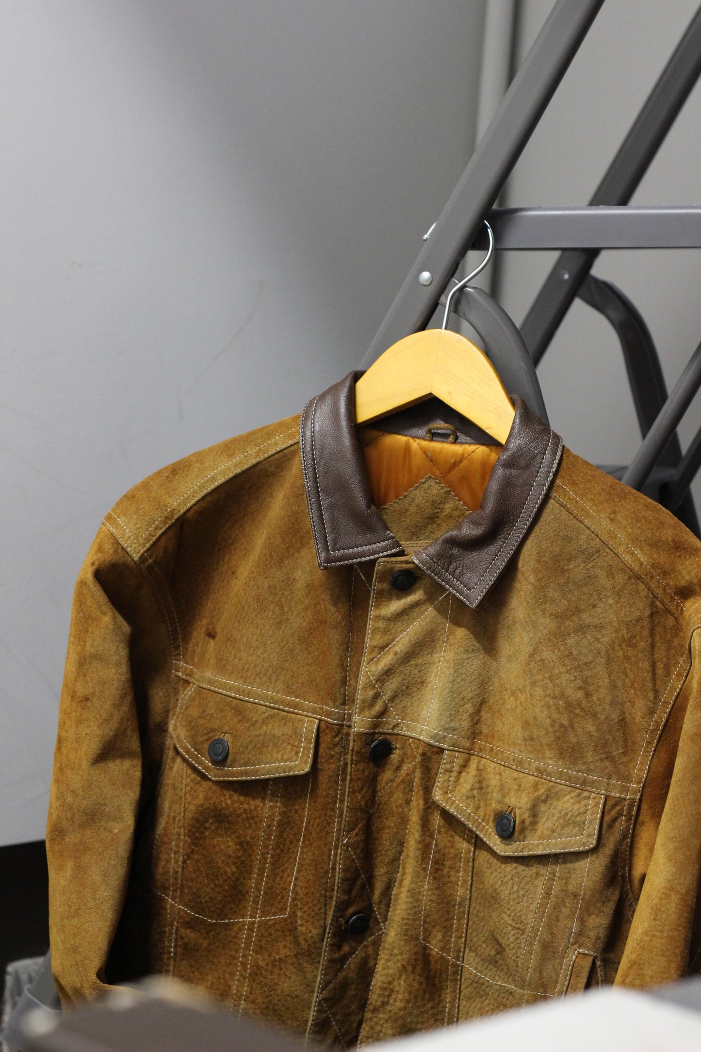 Vintage Denim Jacket Style Leather Jacket x3点