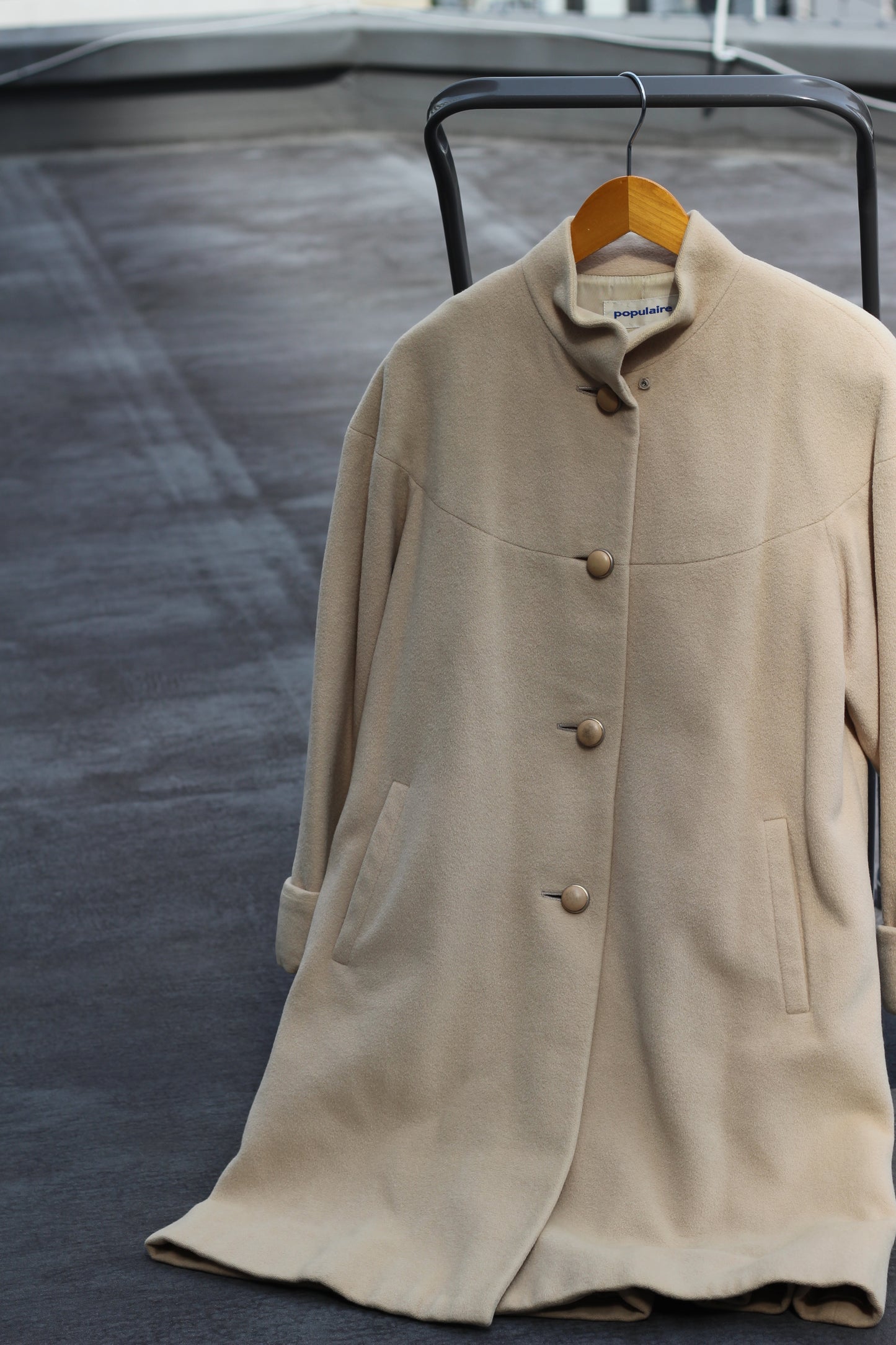 Women's Angora & Merino Wool 100% Beige & Gray Coat x3点