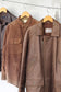 Men's brown leather jacket x10点