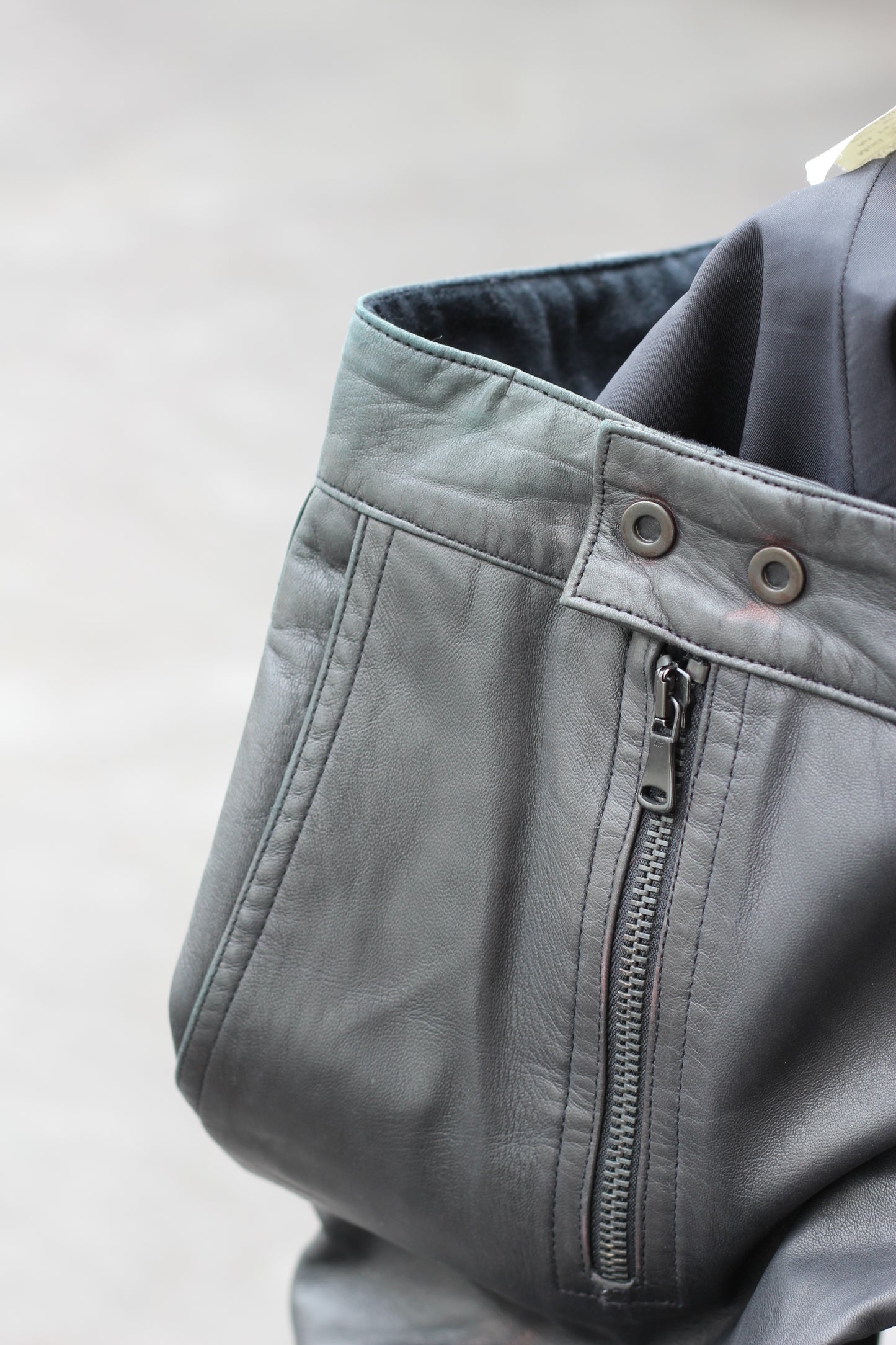 Women's Vintage Black Leather Pants x2点