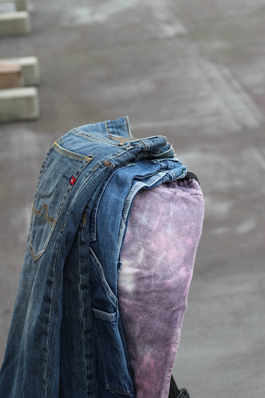 Men's Y2K Style Brand Denim Shorts x3点