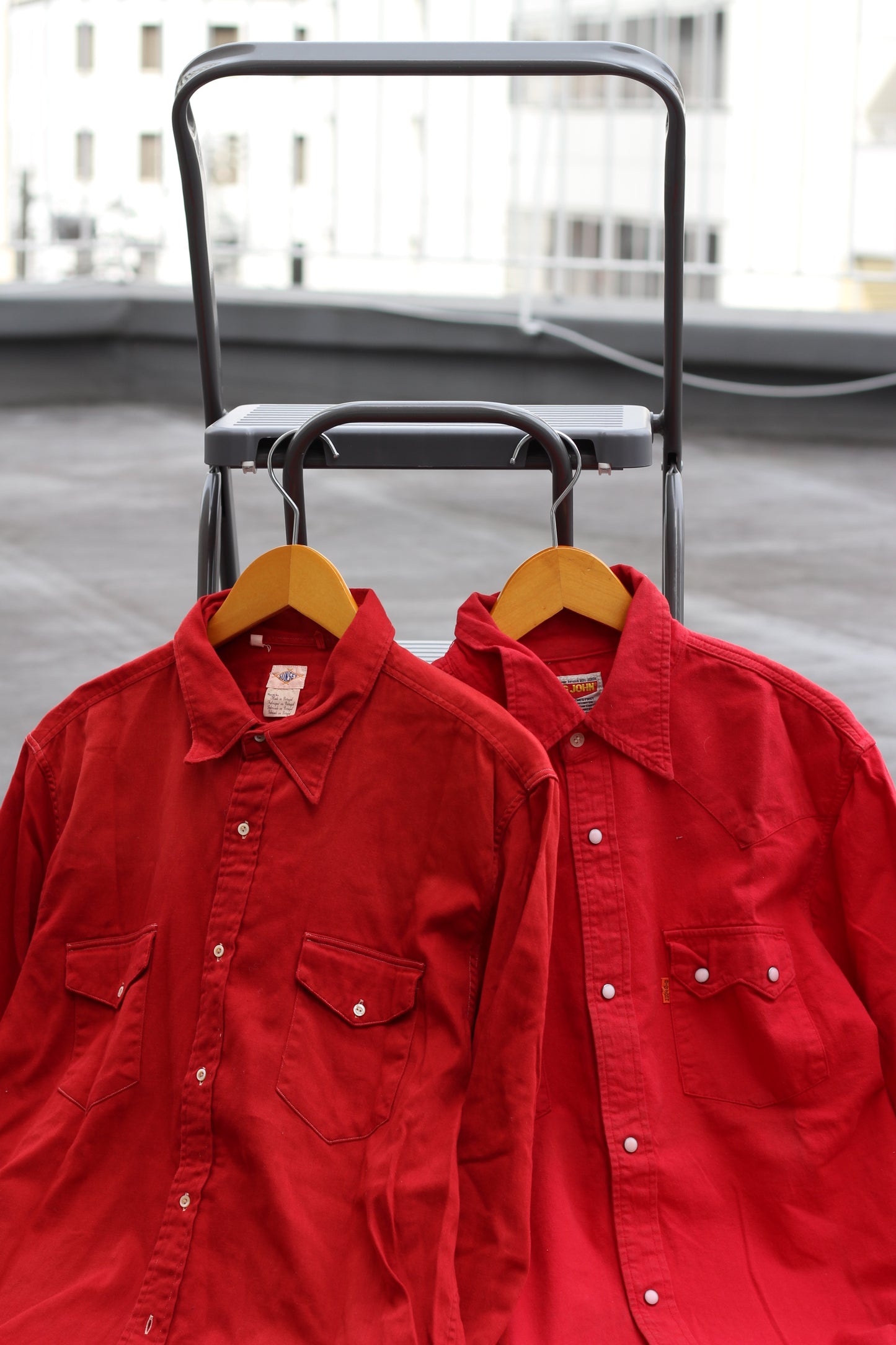 Men's Vintage Levi's & Big John Red Western Shirt x4点