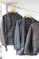 Men's black leather jacket x5点