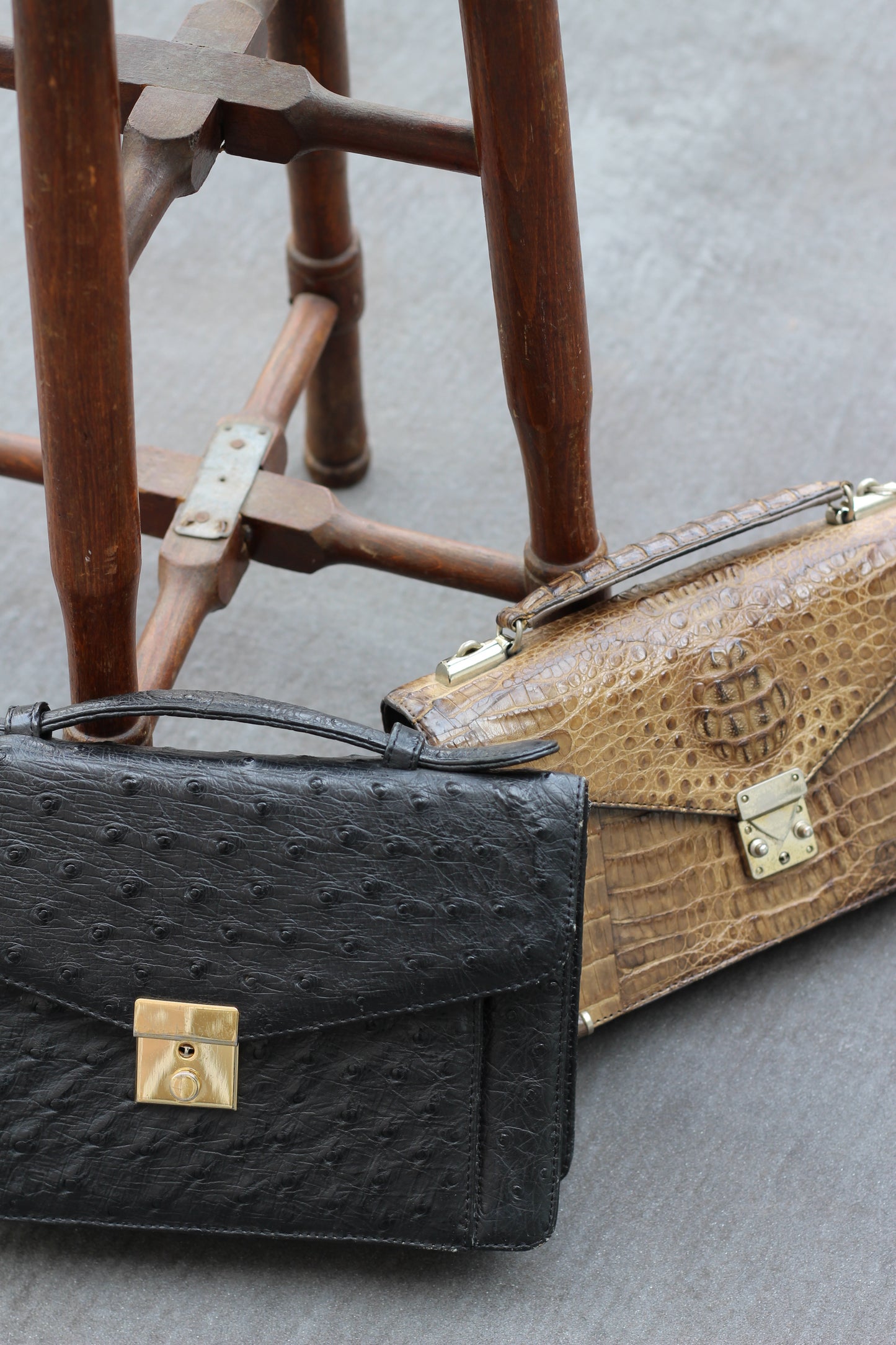 Ostrich And Crocodile Second Bag x2点