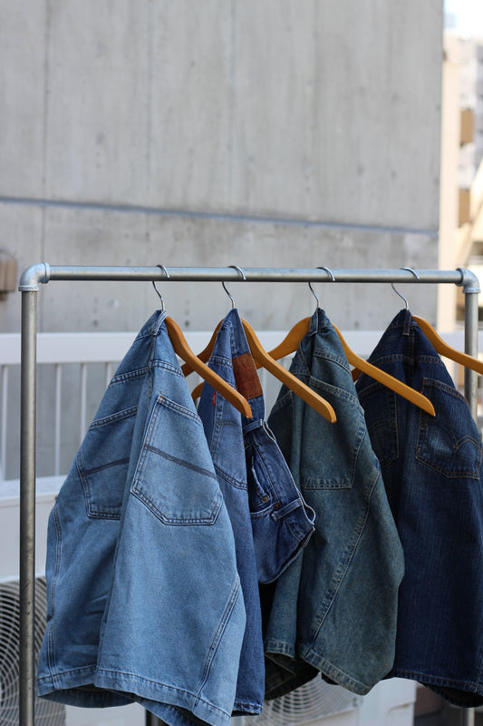 Y2K Style Denim Baggy Shorts x4点