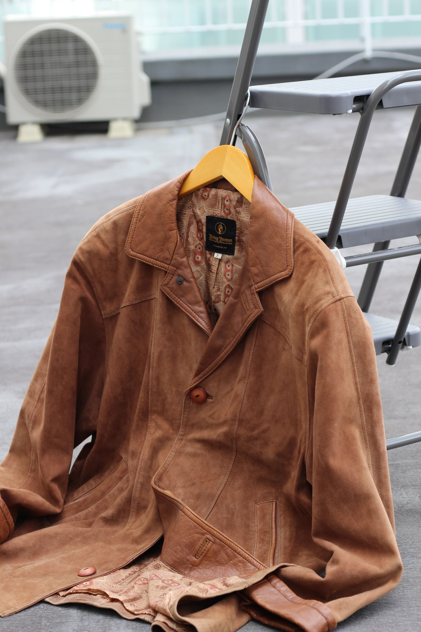 Men's Import Vintage Brown Leather Jacket x3点