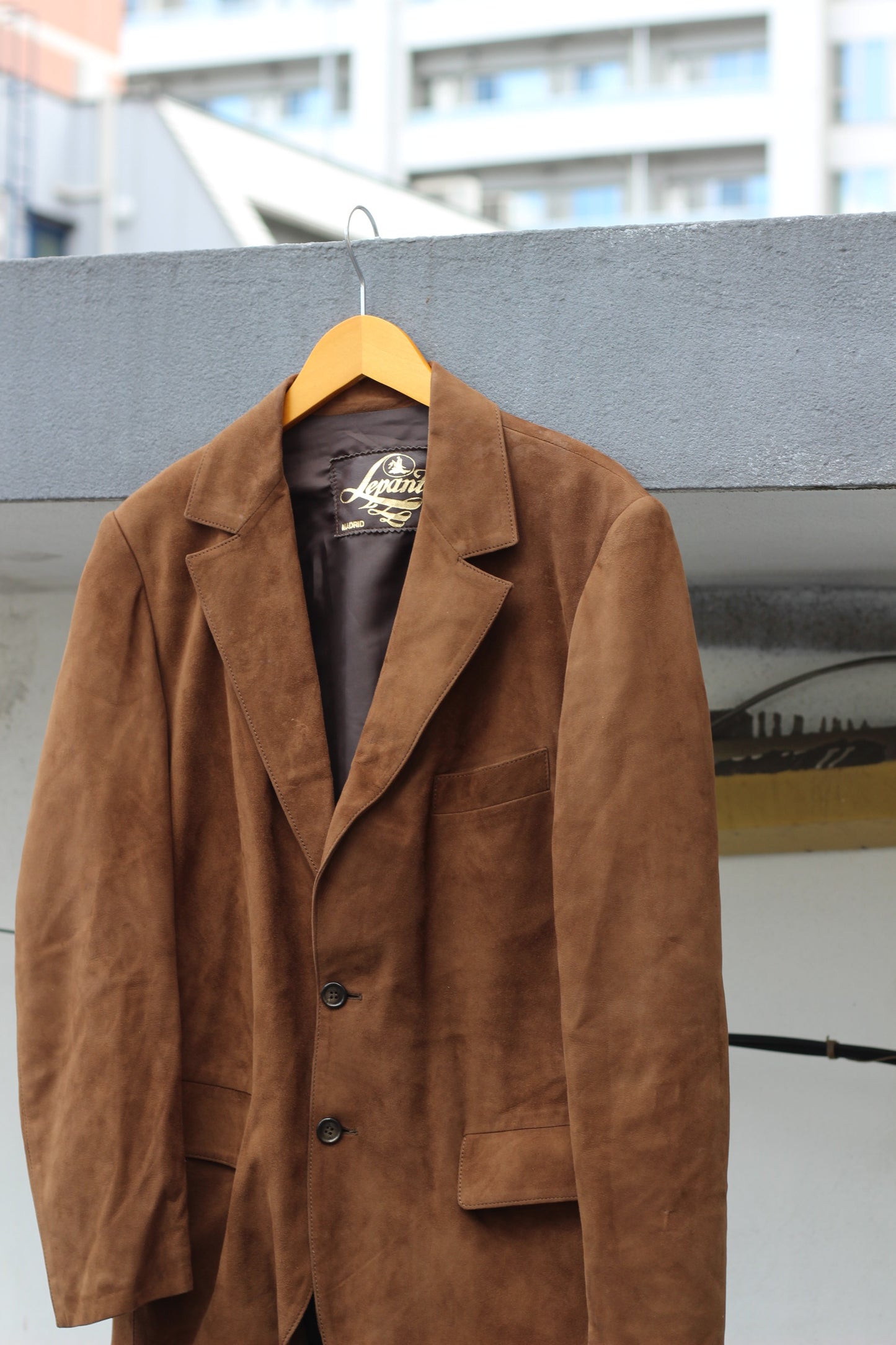 Men's Import Vintage Brown Leather Jacket x3点