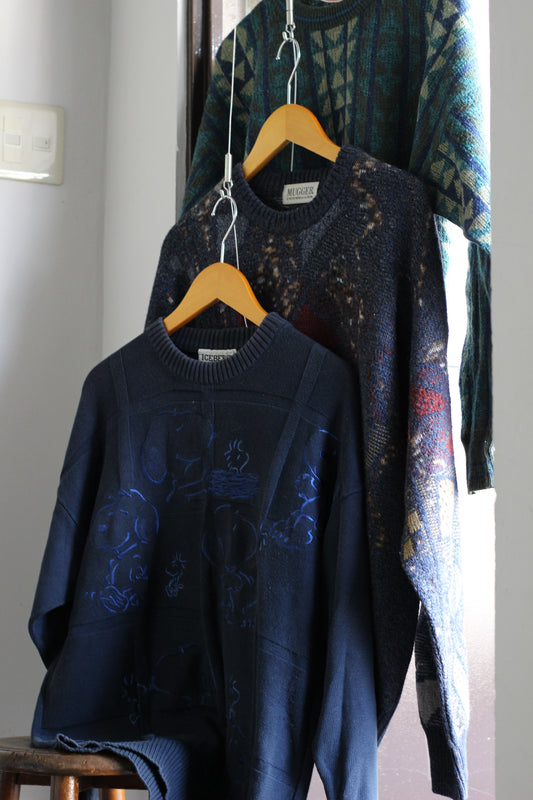 Men's Vintage Made In Italy Design Knitwear x3点