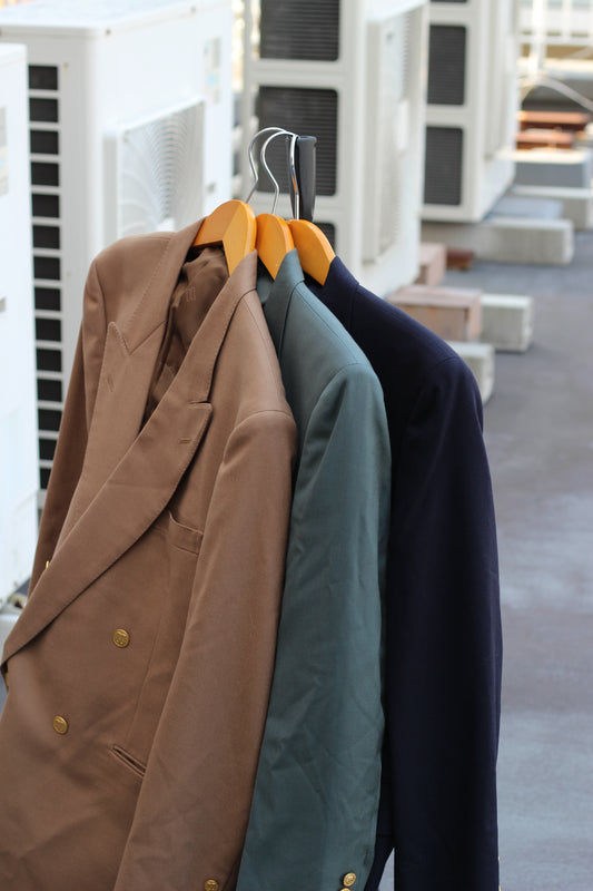 Men's Vintage Gold Button Double Breasted Tailored Jacket x4点