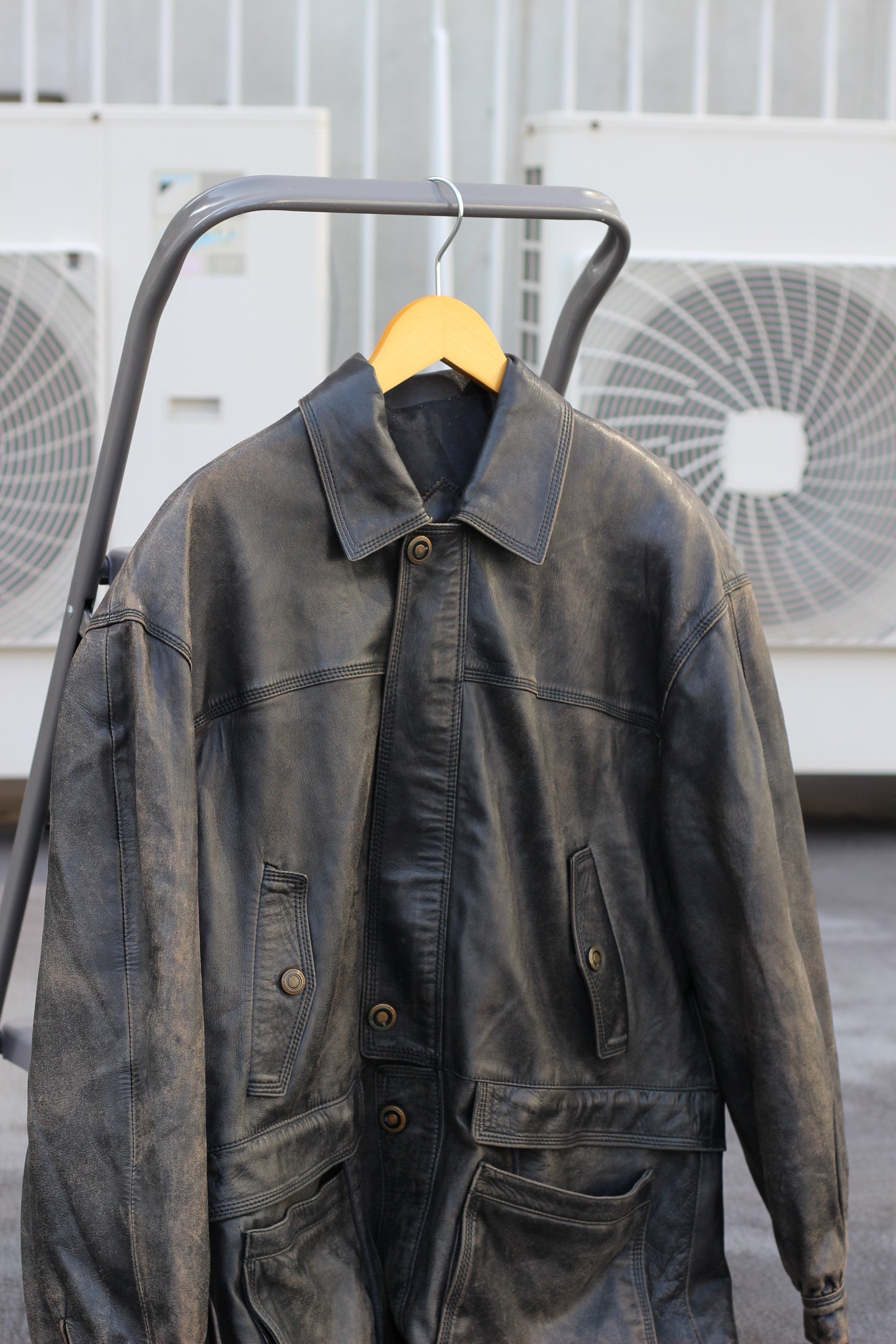 Men's Vintage Made In Spain & Finland Leather Jacket x2点