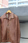 Men's Vintage Brown Short Leather Jacket x3点