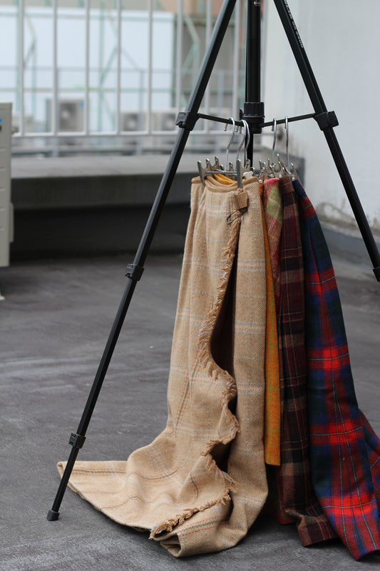 Women's Vintage Check Wool Skirt x5点