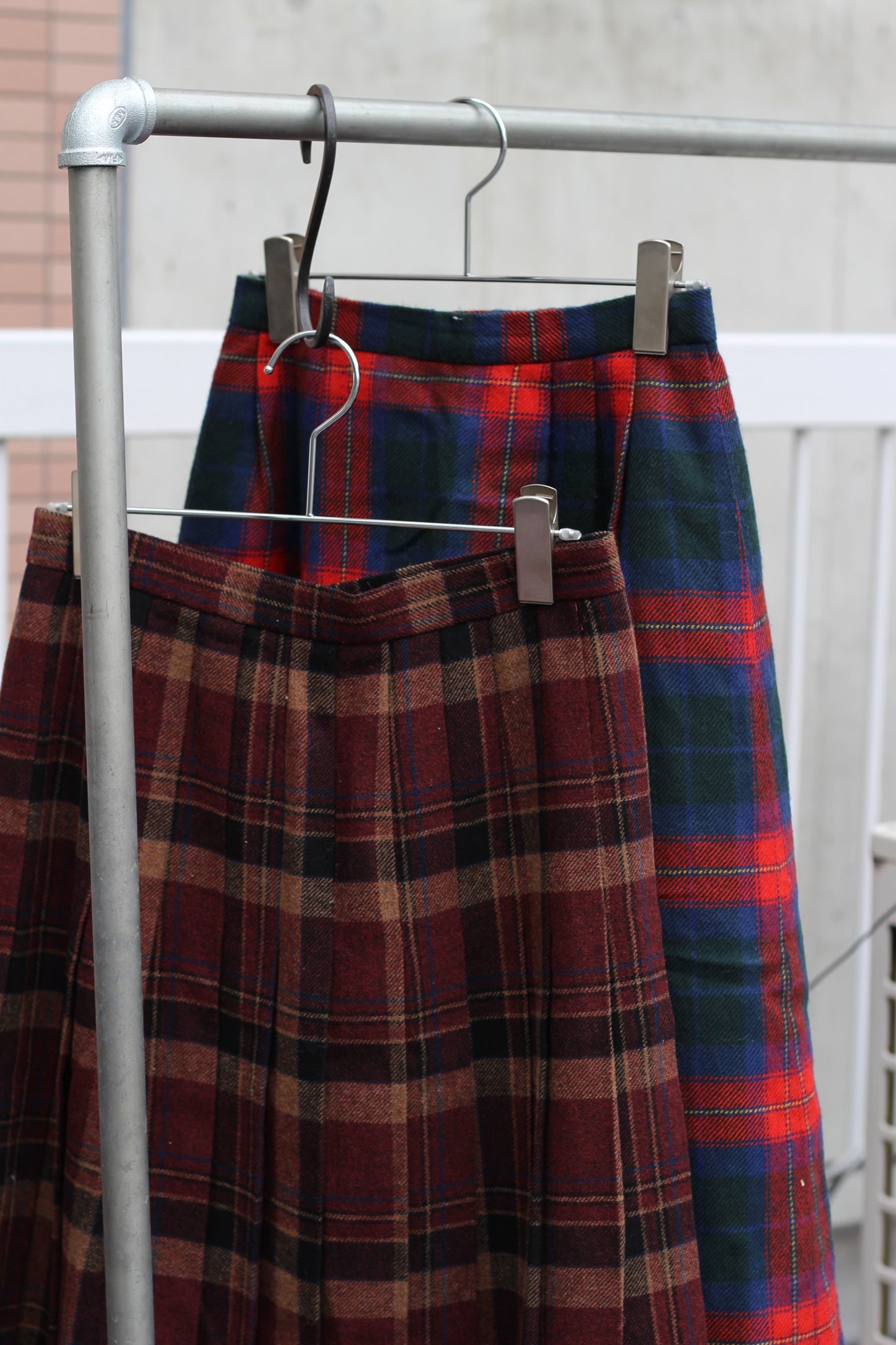 Women's Vintage Check Wool Skirt x5点