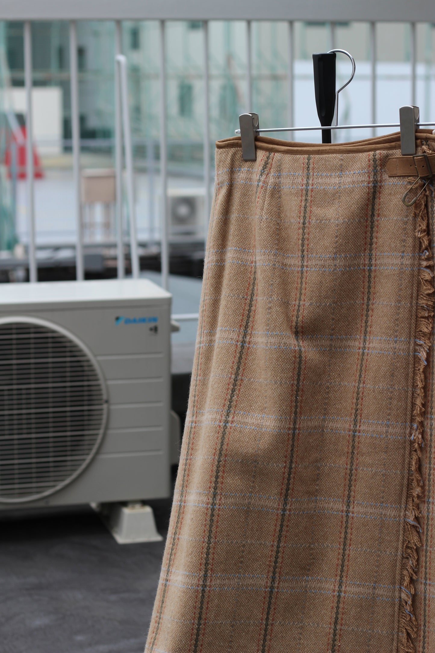 Women's Vintage Check Wool Skirt x5点