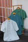 Men's Short Sleeve Band Collar Shirt x4点