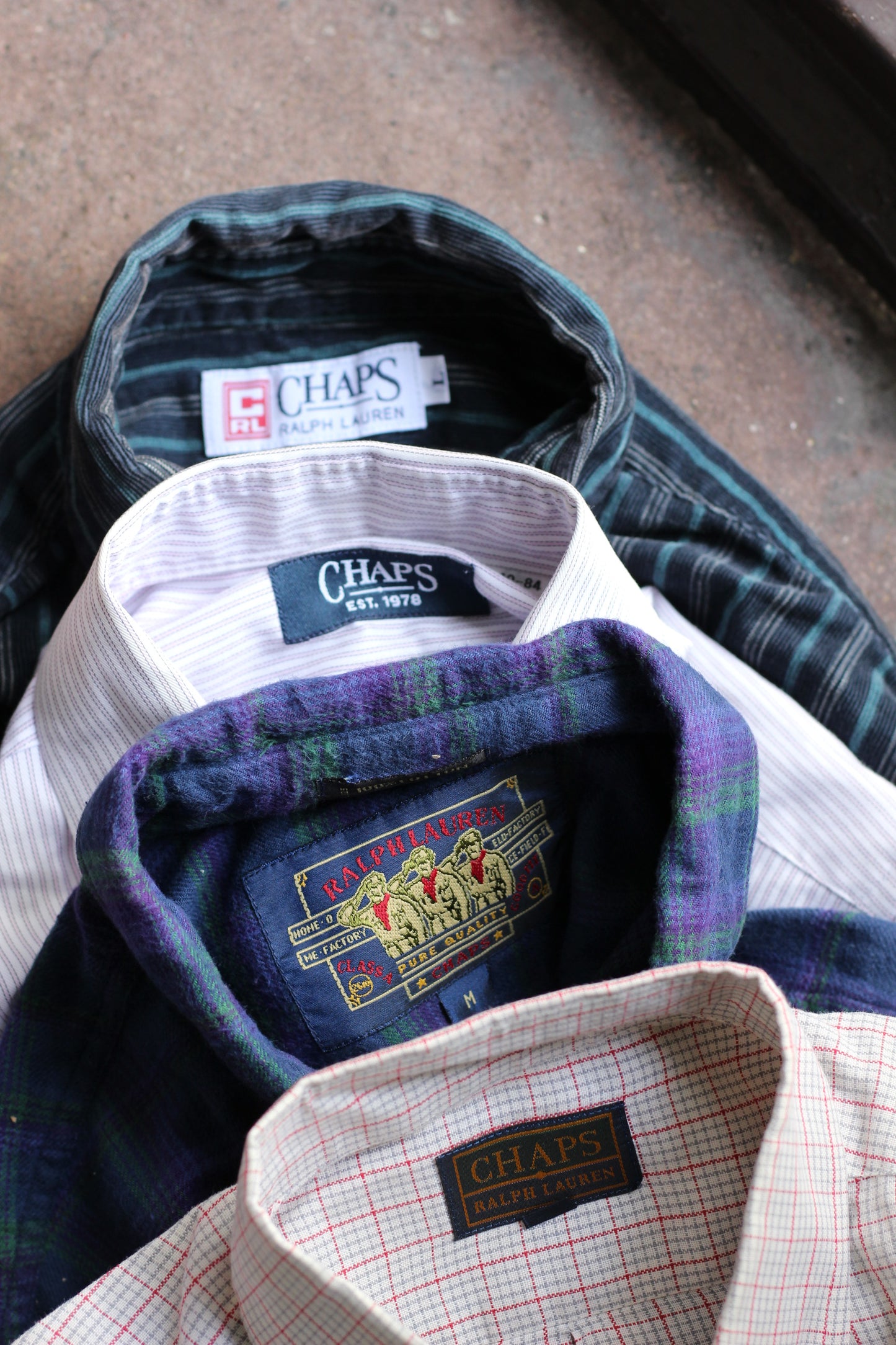 Chaps Ralph Lauren Striped Check Long Sleeve Shirt x5点
