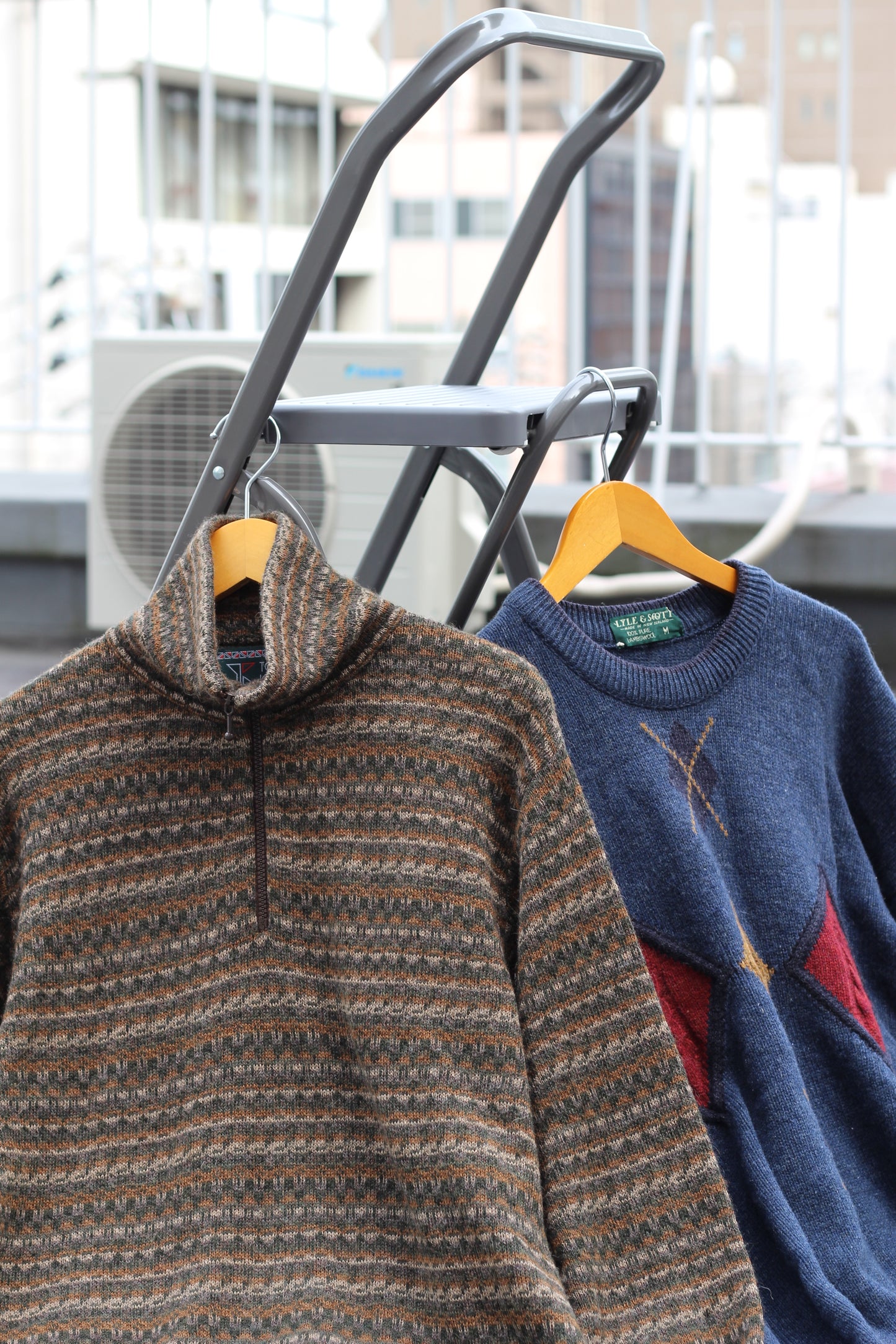 Made In Peru & New Zealand Men's Design Knit Sweater x2点