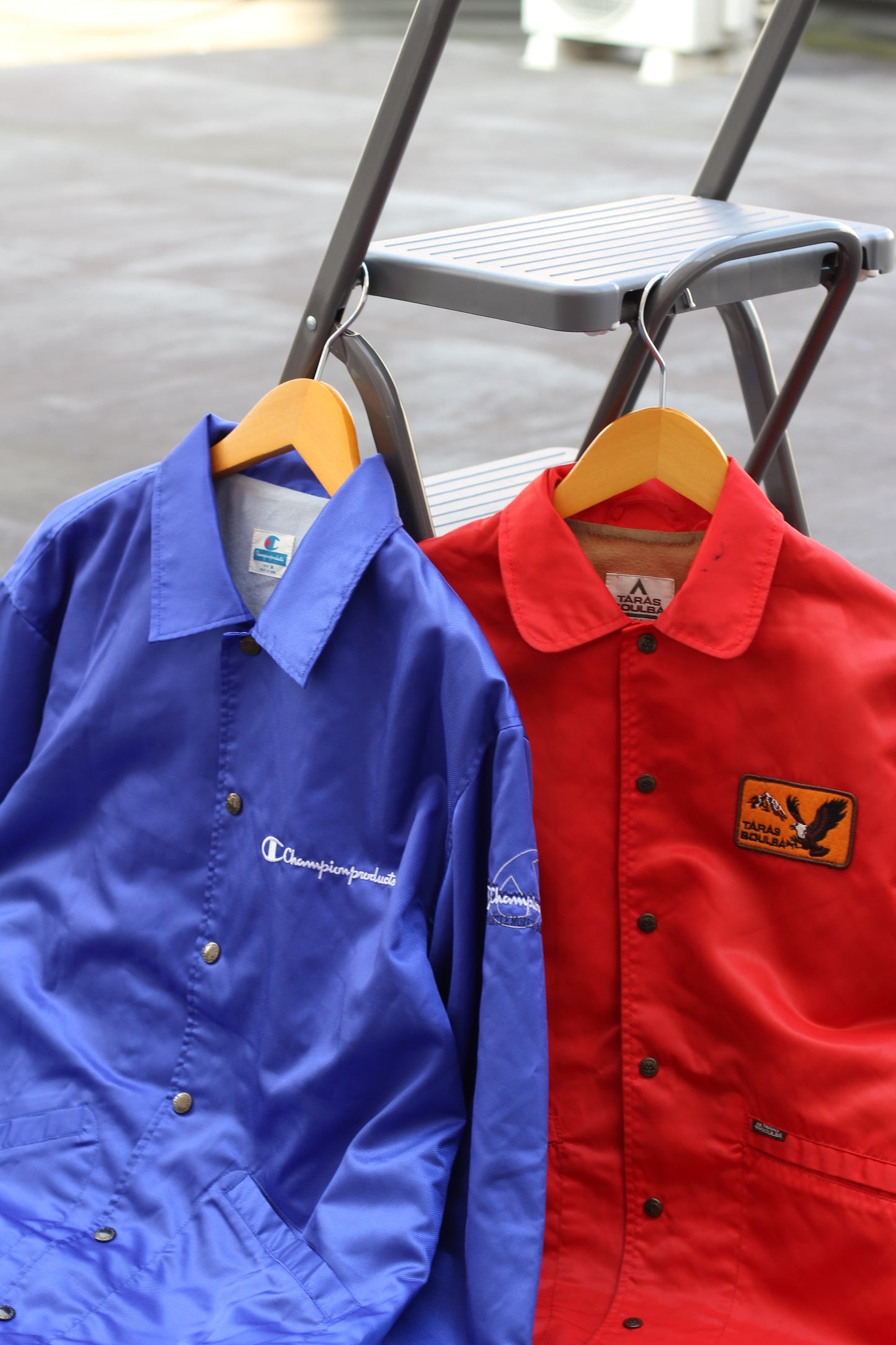 80-90's Men's Vintage Champion & Taras Boulba Coach Jacket set x2点