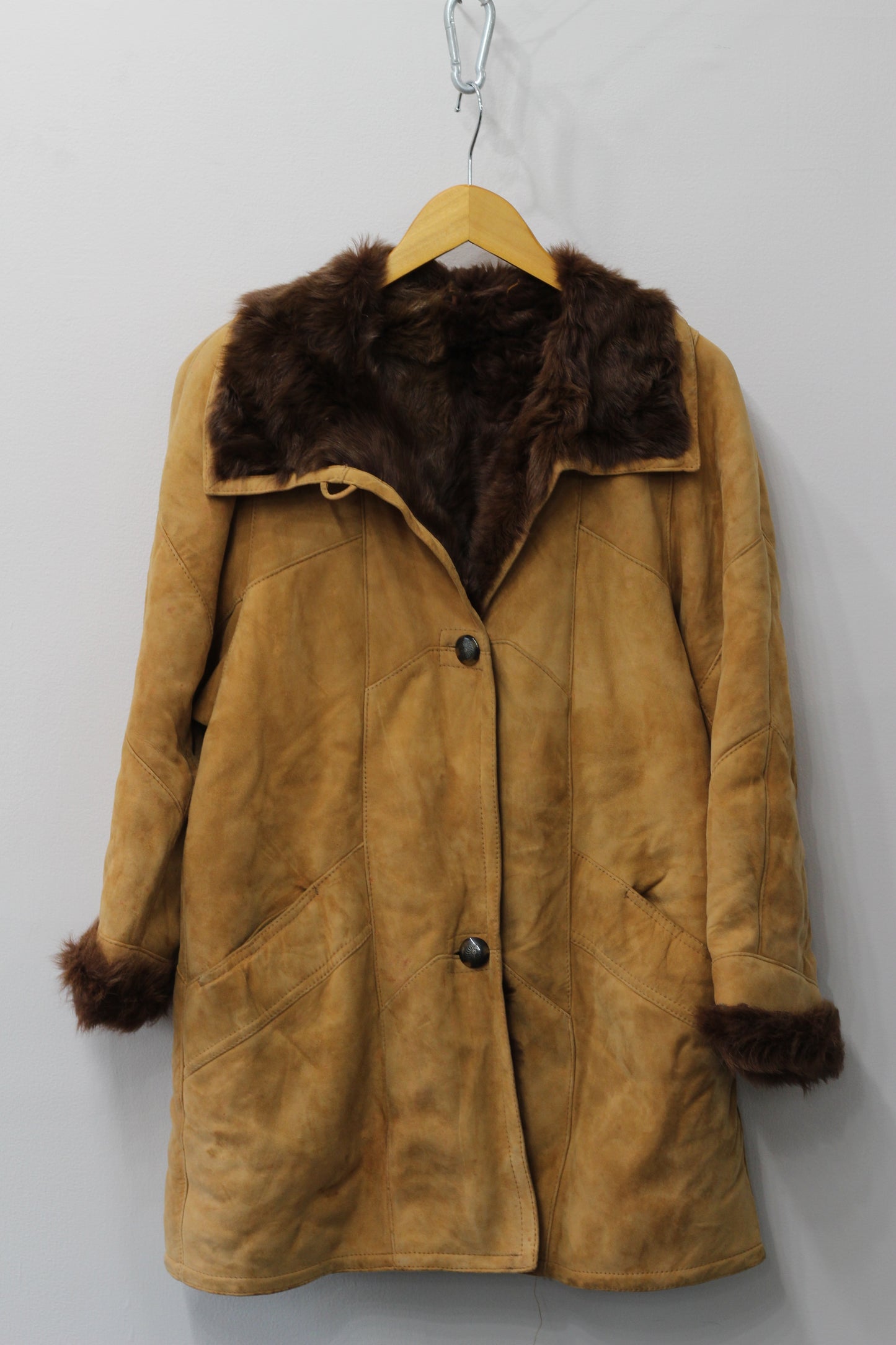 Women's Euro Vintage Leather Fur Coat x2点