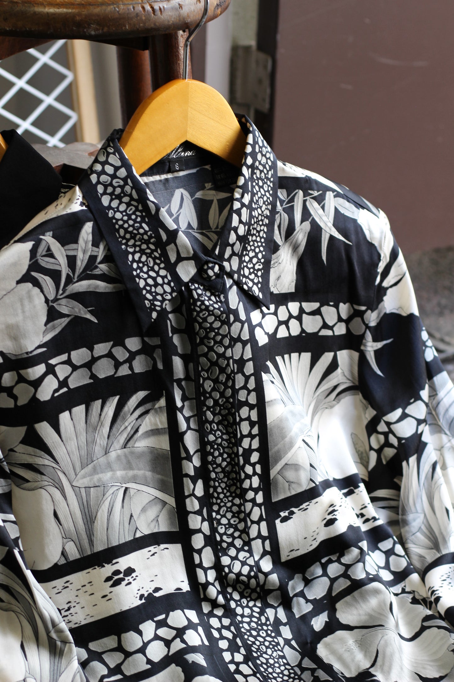 Vintage Black Designer Long Sleeve Blouse x4点