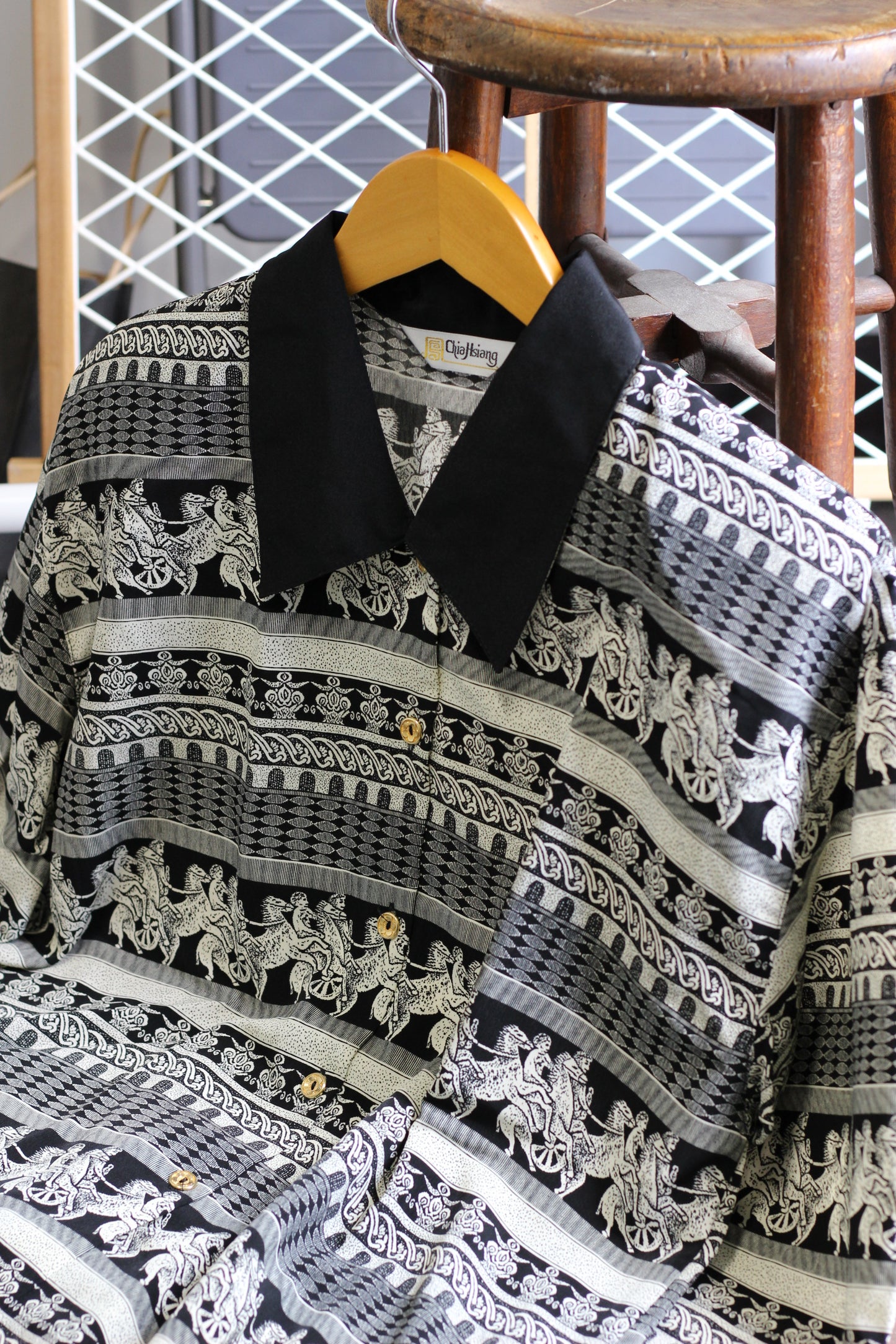 Vintage Black Designer Long Sleeve Blouse x4点