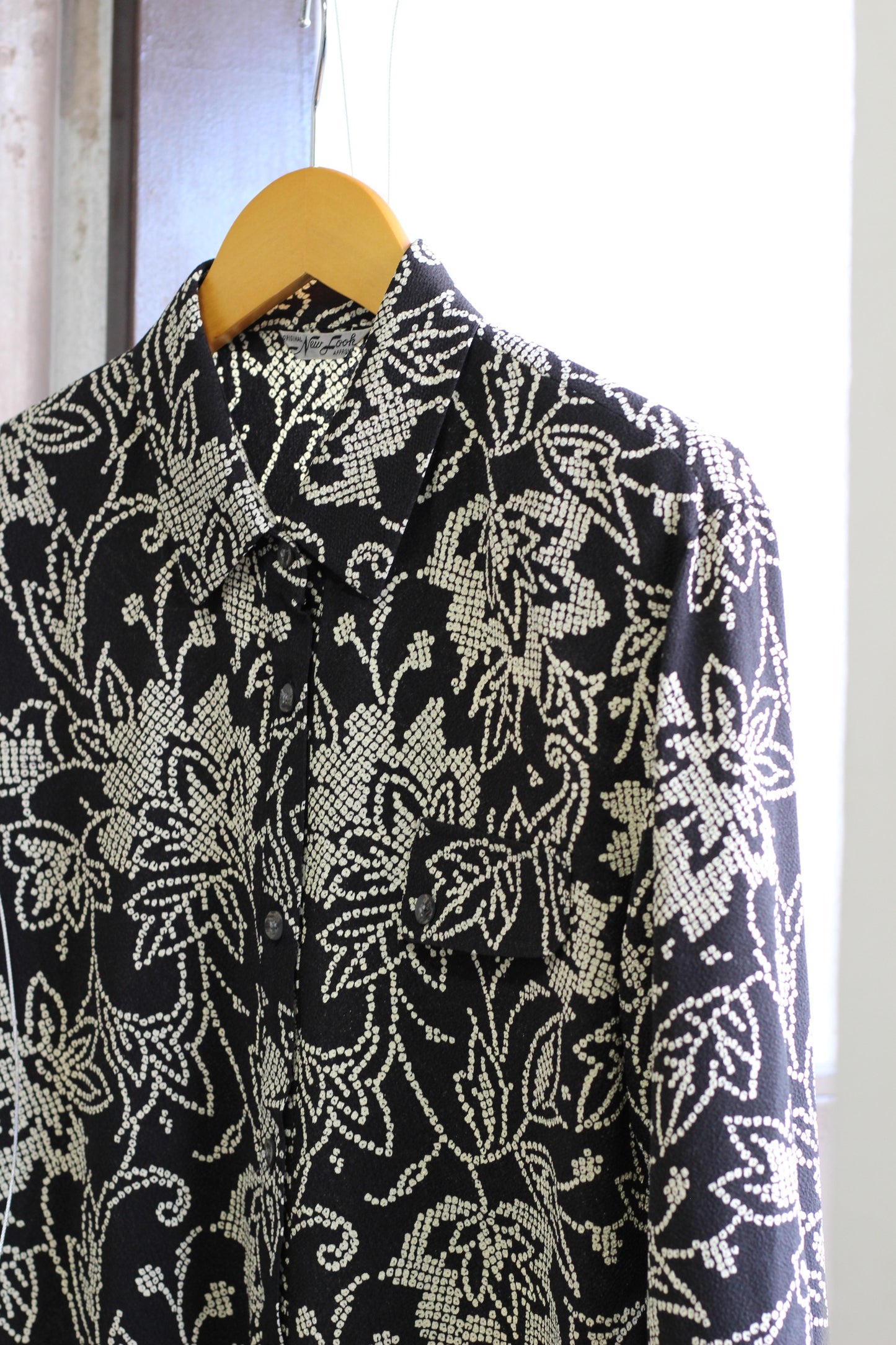 Vintage Black Designer Long Sleeve Blouse x4点