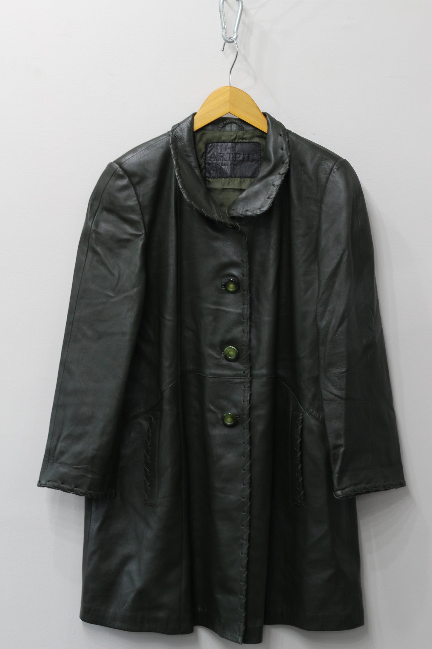 Women's Made In Spain Vintage Leather Coat x3点