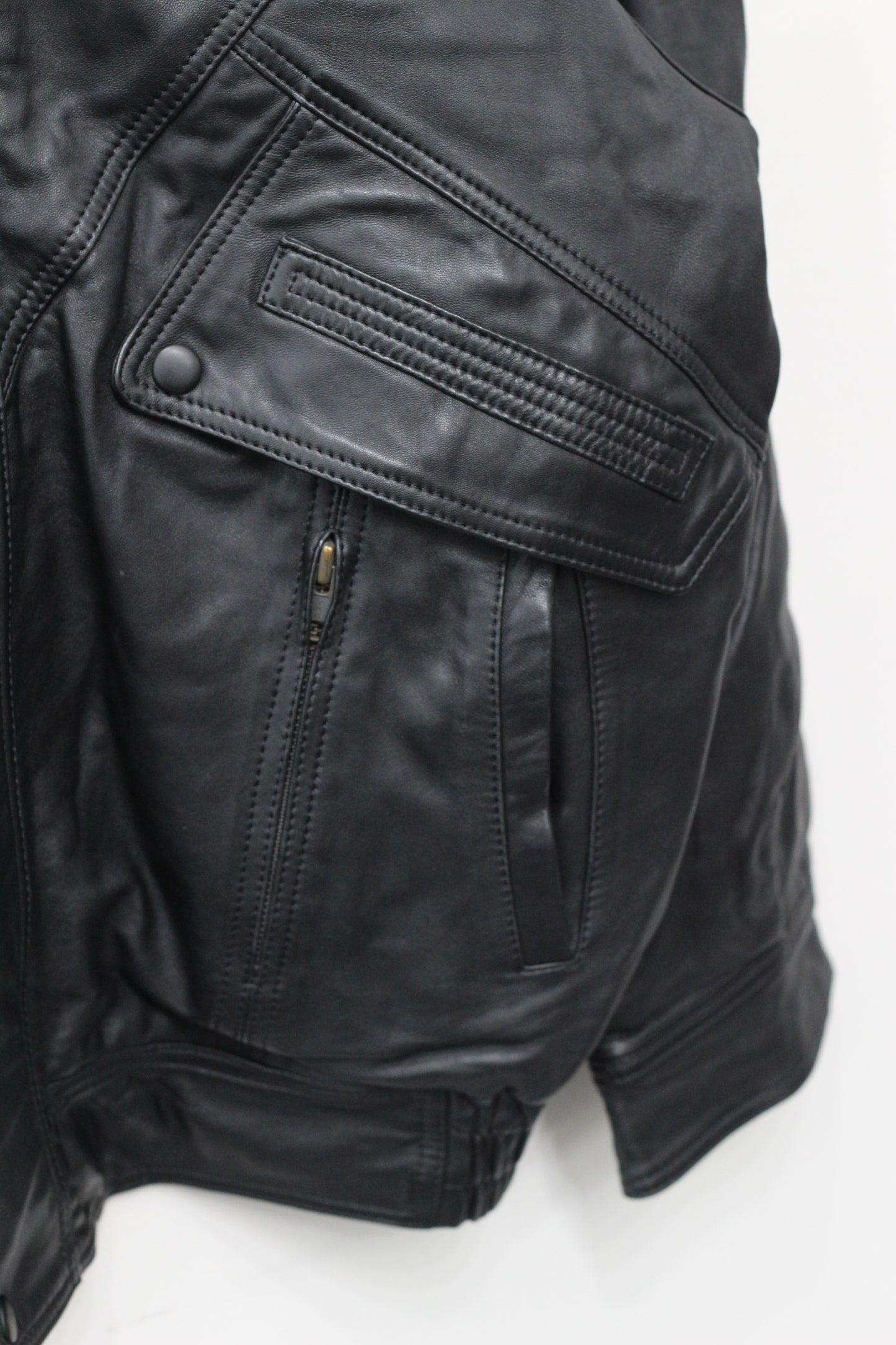 Men's Vintage Leather Short Jacket x3点