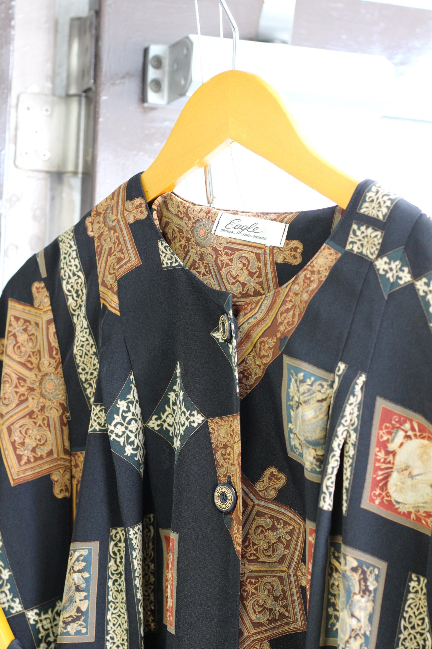 Vintage Black Designer Long Sleeve Blouse x4点