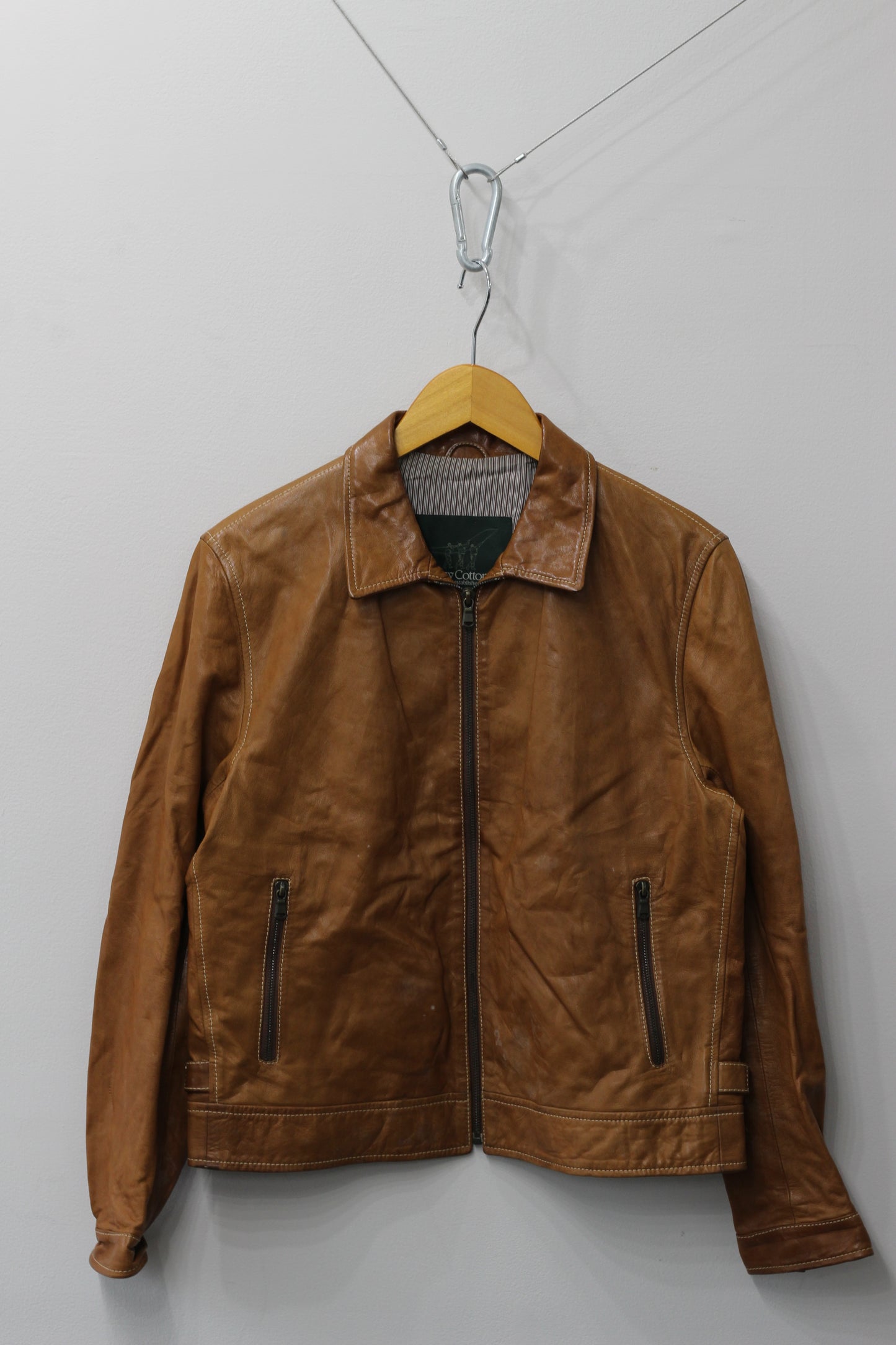 Made In Italy & Euro Vintage Leather Short Zip Jacket x2点