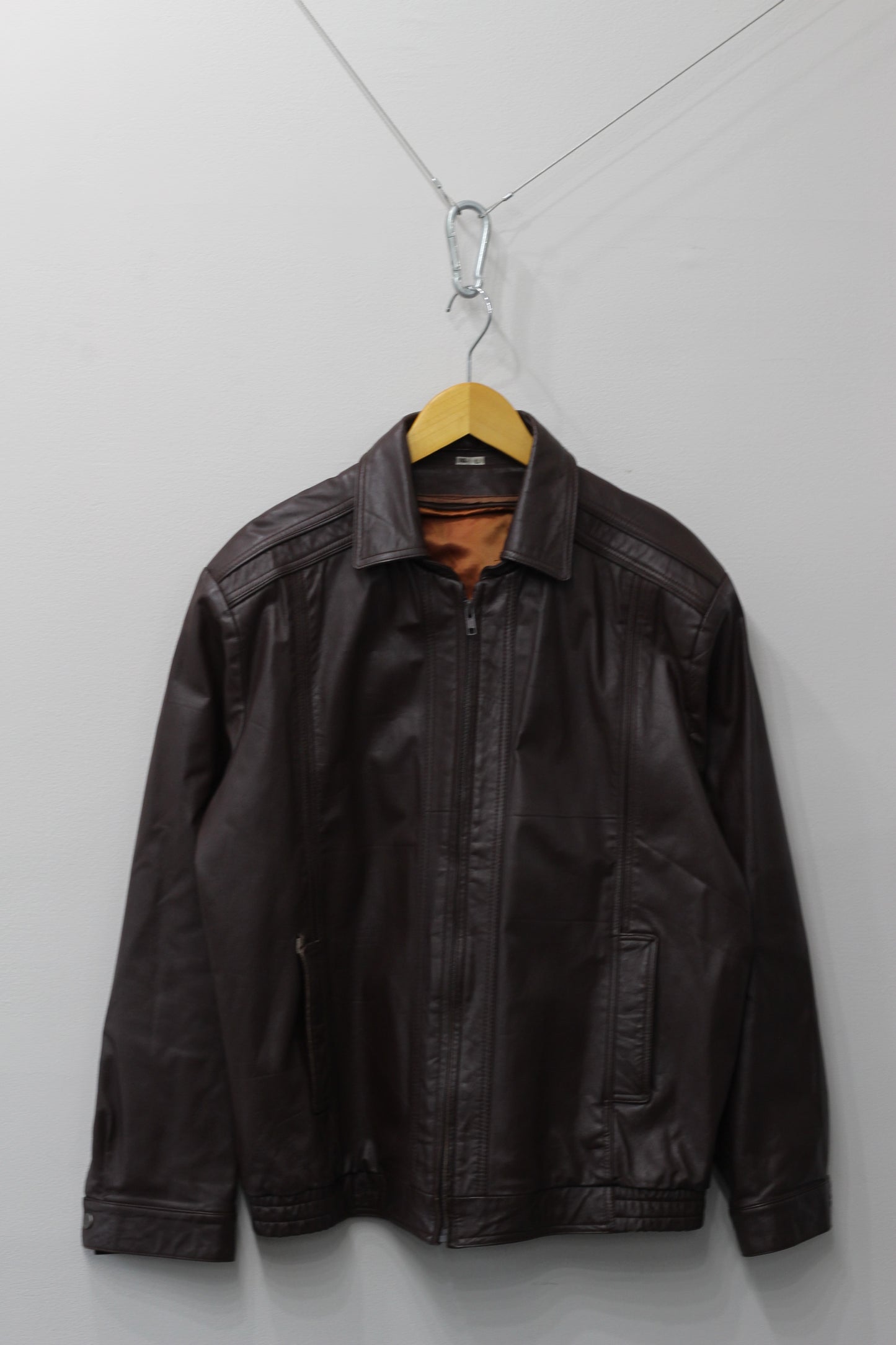 Men's Vintage Leather Zip-Up Short Jacket x3点