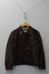 Men's Vintage Leather Zip-Up Short Jacket x3点