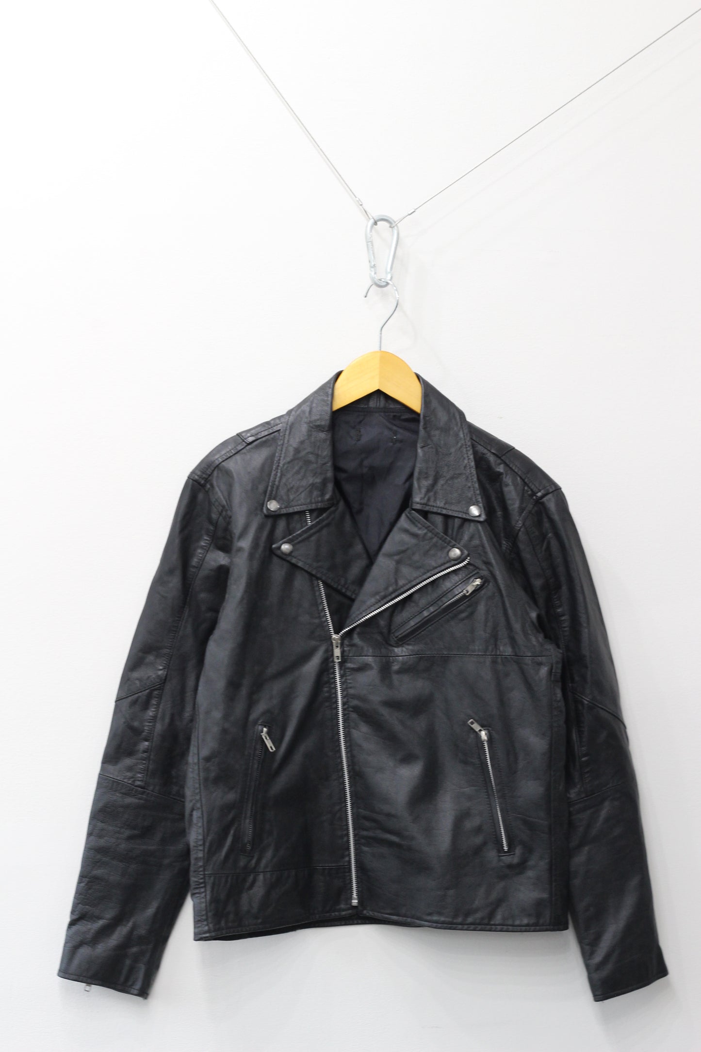 Men's Vintage Leather Rider Jacket x3点