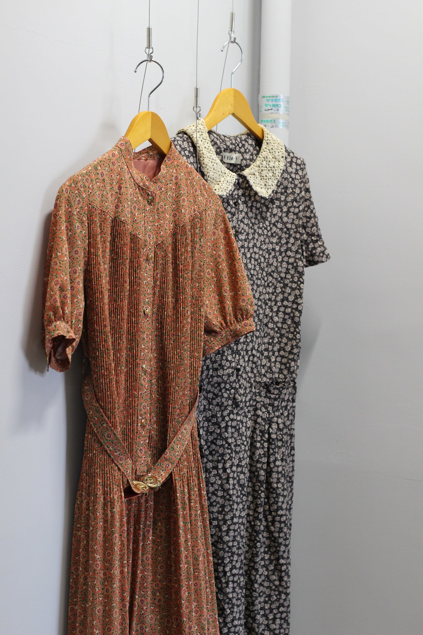 Vintage Floral Print Short Sleeve One-Piece x3点