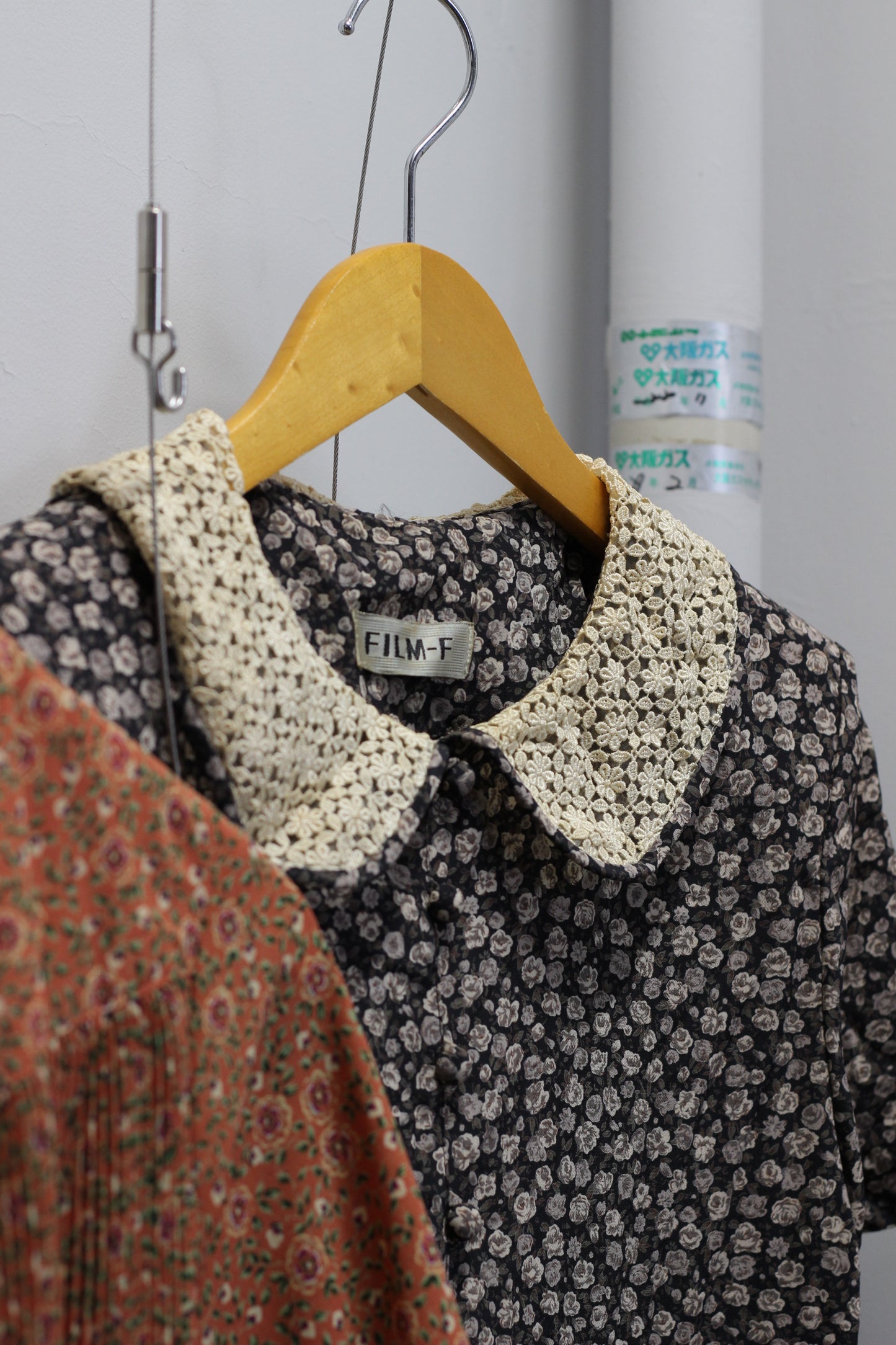 Vintage Floral Print Short Sleeve One-Piece x3点