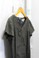 Vintage Khaki Brown Short Sleeve One-Piece x3点