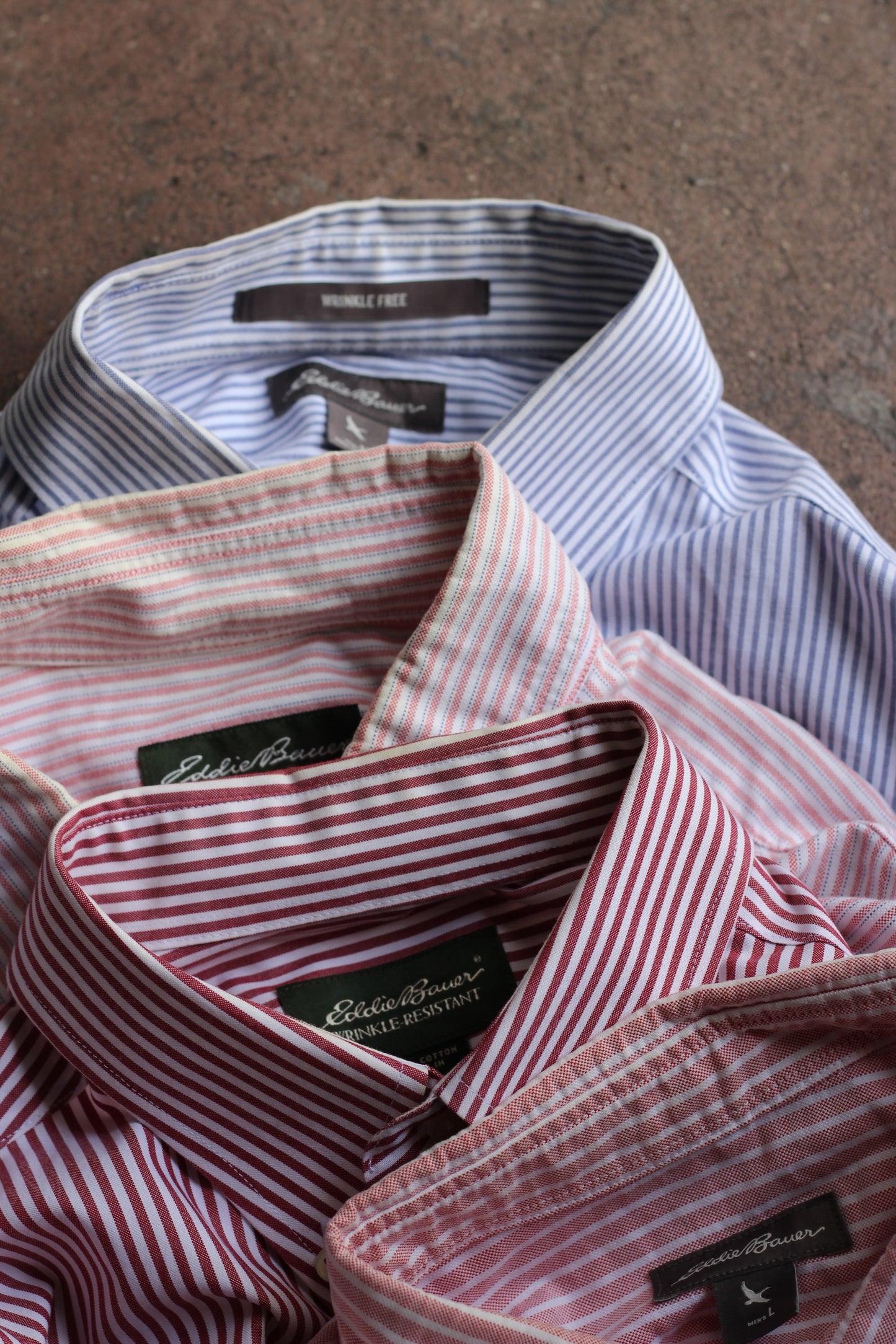 Eddie Bauer Men's Long Sleeve Stripe Shirt x4点