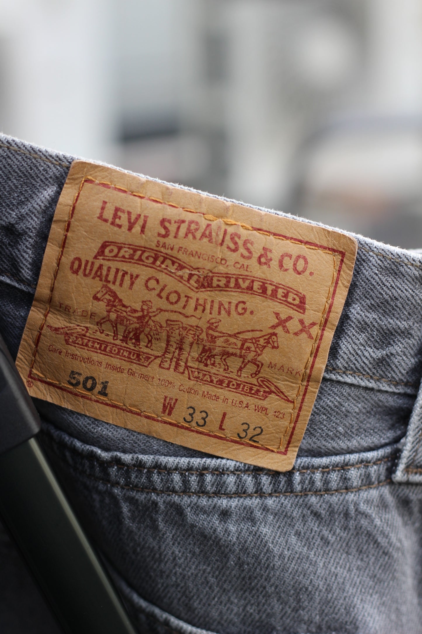 Made In Usa & Mexico Levi's Black & Gray Denim Pants x2点