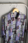 Vintage Blue Purple Design Short Sleeve Blouse x6点