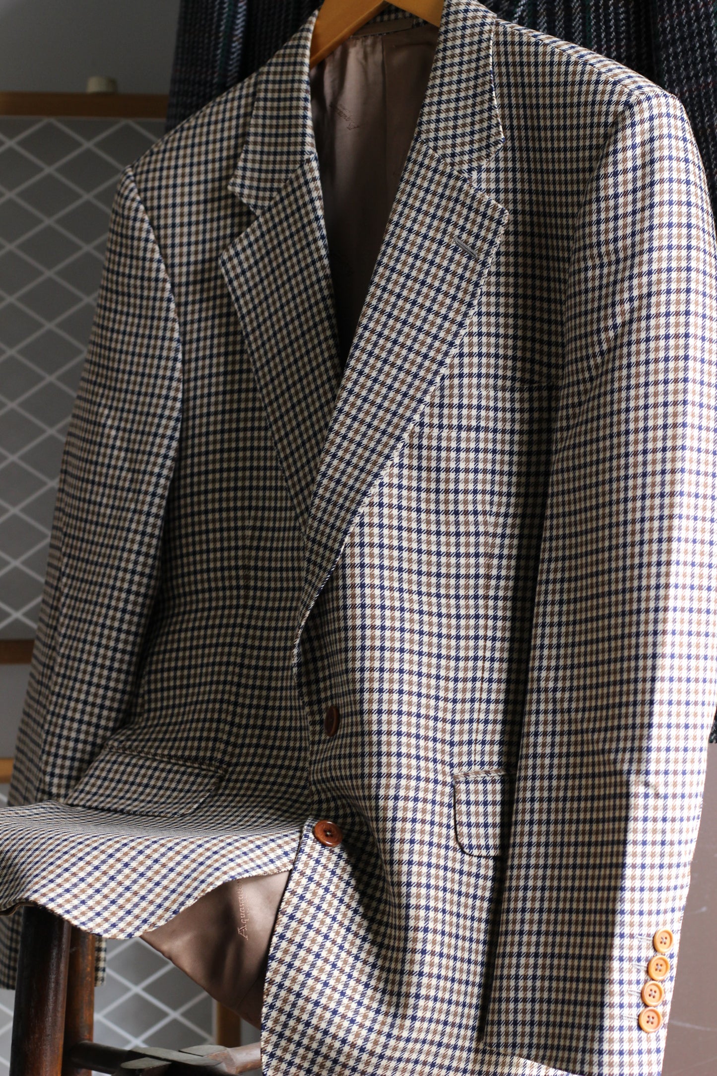 Men's Uk Brand Daks & Aquascutum Checked Tailored Jacket x3点