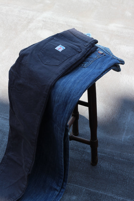 Made In USA & France Y2K Style Women's Denim Pants set x2点