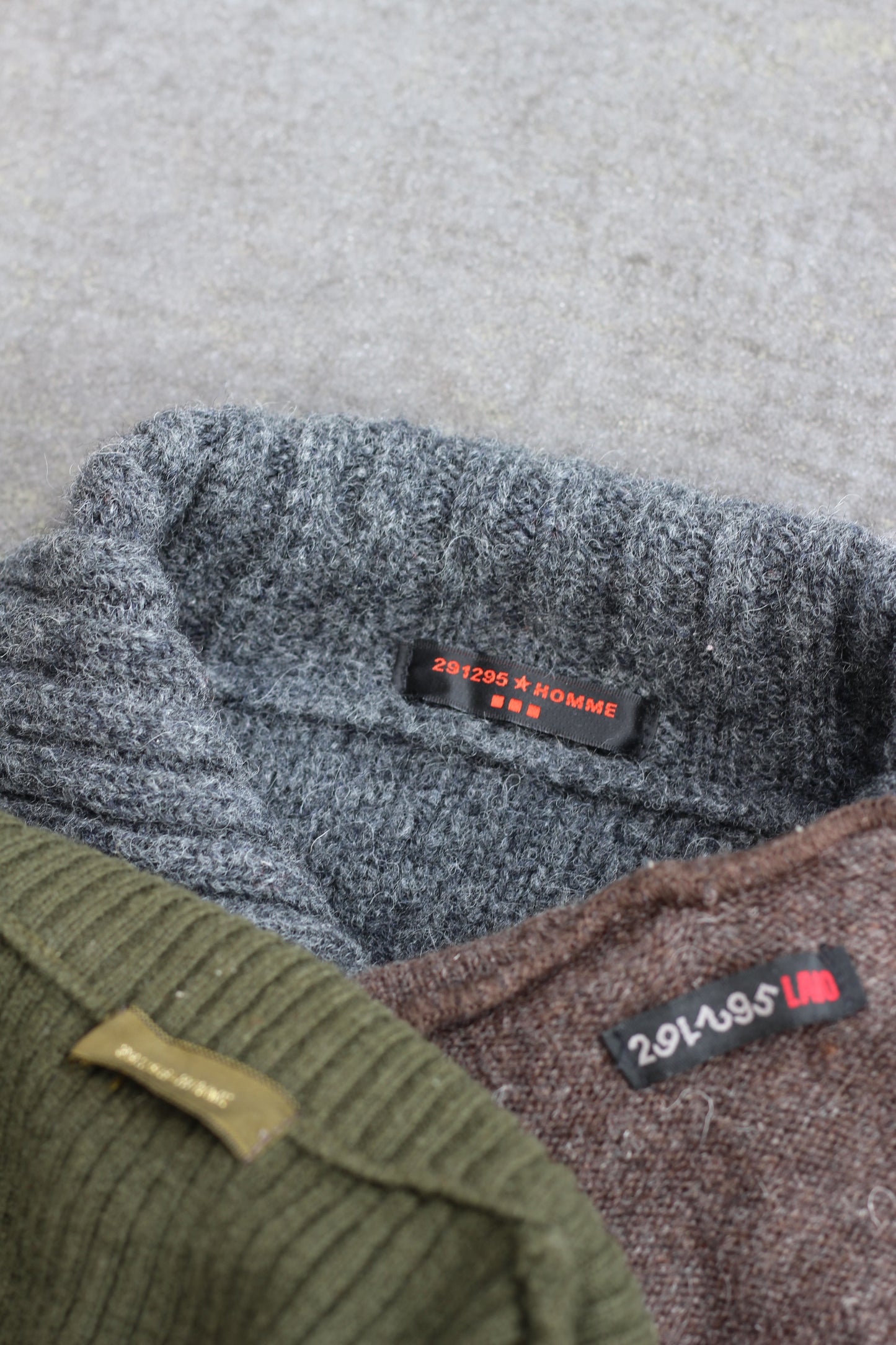 291295 Homme Y2K Style Knit Sweater & Cardigan x3点