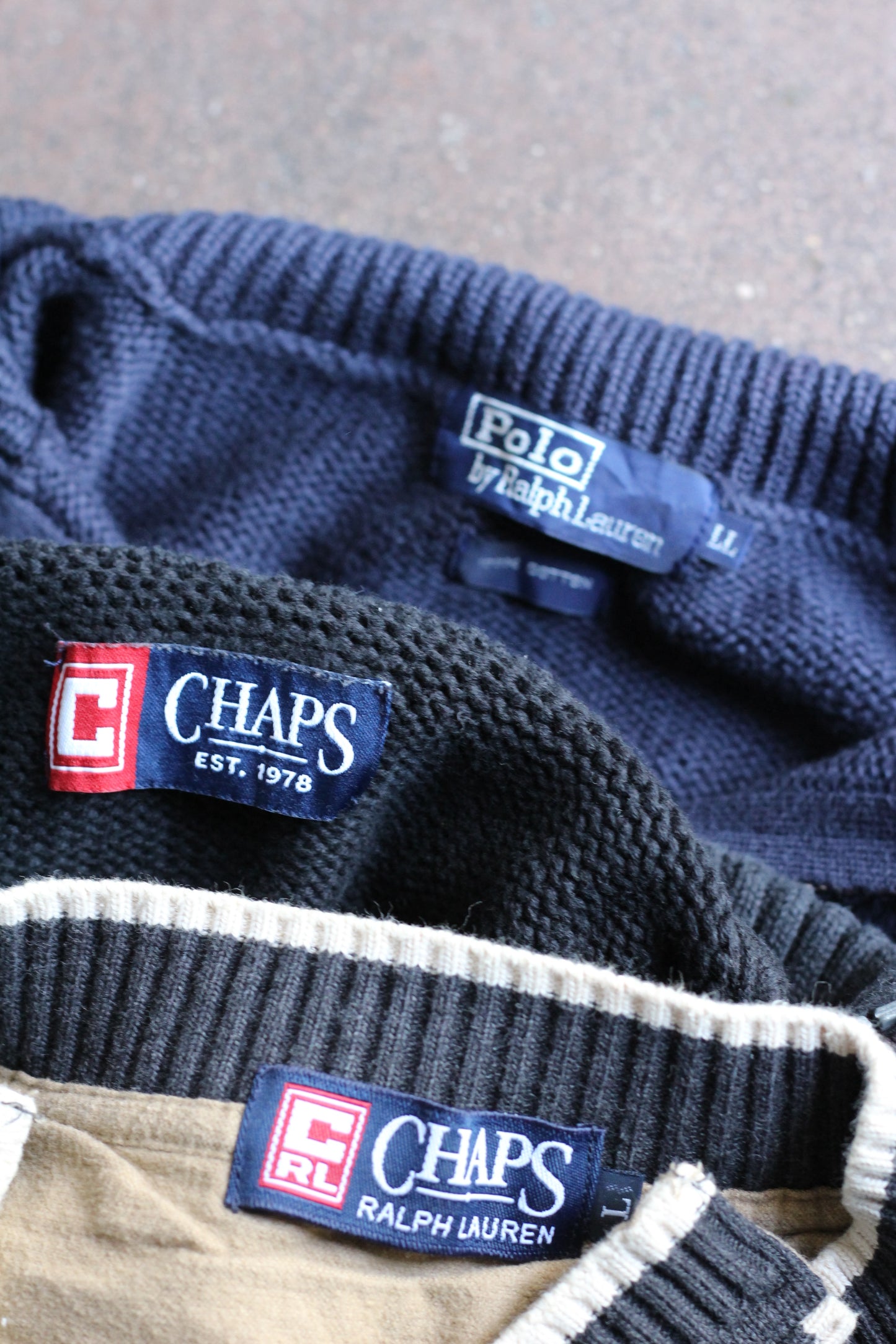 90's-00's Polo Ralph Lauren Half-Zip Knit Sweater x3点