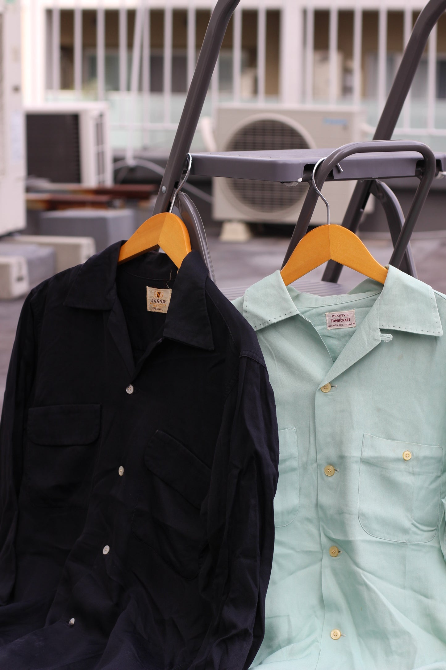 50's 60's Usa Brand Vintage Rayon Long Sleeve Shirt x3点