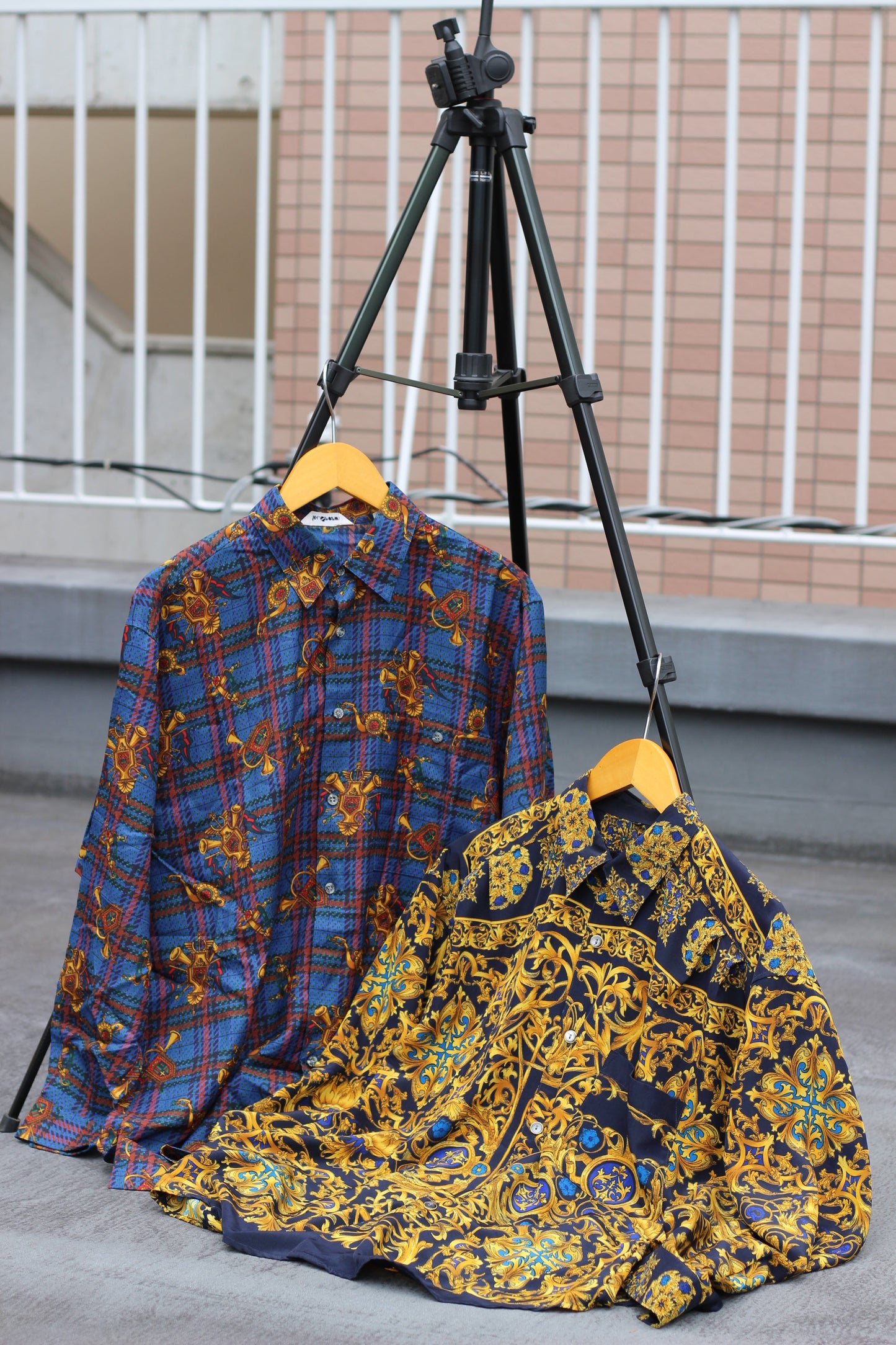 Men's Baroque Design Long Sleeve Shirt x2点