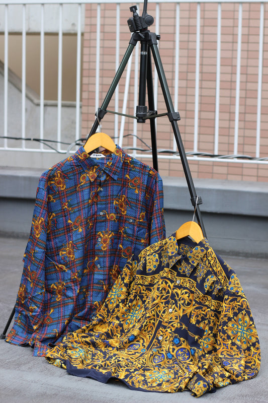 Men's Baroque Design Long Sleeve Shirt x2点