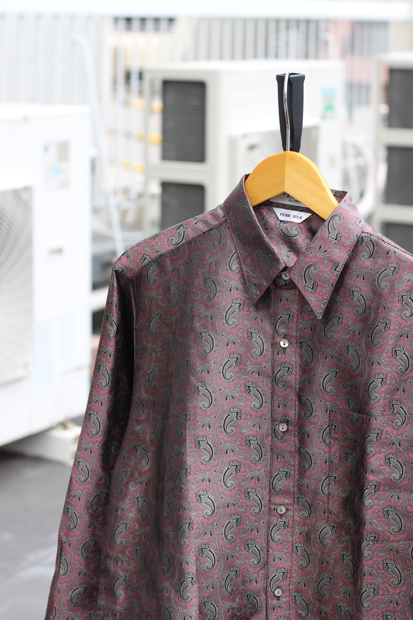 Men's 100% Silk Long Sleeve Shirt x4点